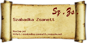 Szabadka Zsanett névjegykártya