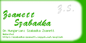 zsanett szabadka business card